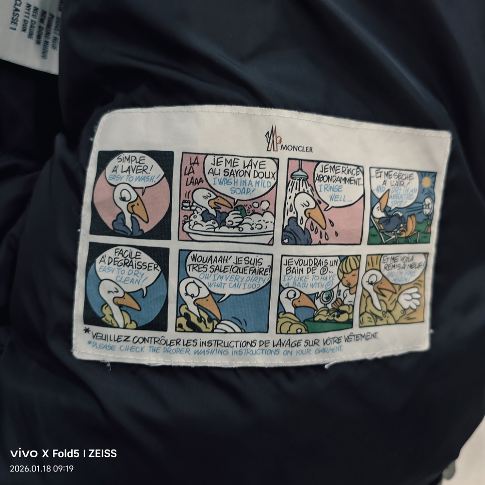 Moncler Dark Blue Puffer Jacket - Picture 6 of 9